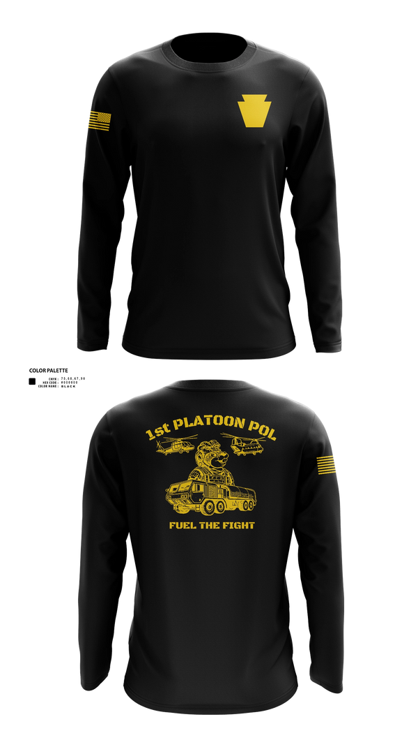 Long Sleeve Performance Shirt, Echo Company 2-104th GSAB, National Guard, Teamtime, Team time, sublimation, custom sports apparel, team uniforms, spirit wear, spiritwear, sports uniforms, custom shirts, team store, custom team store, fundraiser sports, apparel fundraiser