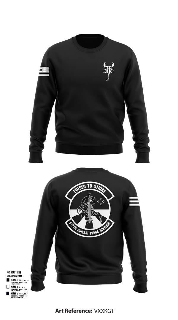 Crew Neck Sweatshirt, 612 Combat Plans Division, , Teamtime, Team time, sublimation, custom sports apparel, team uniforms, spirit wear, spiritwear, sports uniforms, custom shirts, team store, custom team store, fundraiser sports, apparel fundraiser