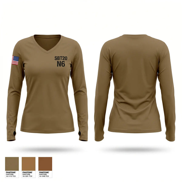 Womens Long Sleeve Vneck Shirt, SBT20 N6, Navy, Teamtime, Team time, sublimation, custom sports apparel, team uniforms, spirit wear, spiritwear, sports uniforms, custom shirts, team store, custom team store, fundraiser sports, apparel fundraiser