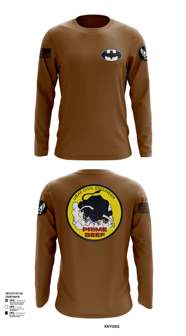Long Sleeve Performance Shirt, 185th CES, Navy, Teamtime, Team time, sublimation, custom sports apparel, team uniforms, spirit wear, spiritwear, sports uniforms, custom shirts, team store, custom team store, fundraiser sports, apparel fundraiser