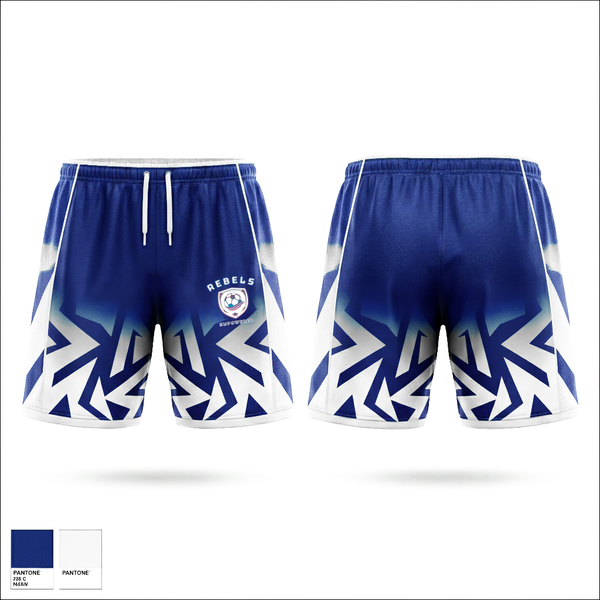 Womens Soccer Shorts, Rebels, Women's Soccer, Teamtime, Team time, sublimation, custom sports apparel, team uniforms, spirit wear, spiritwear, sports uniforms, custom shirts, team store, custom team store, fundraiser sports, apparel fundraiser