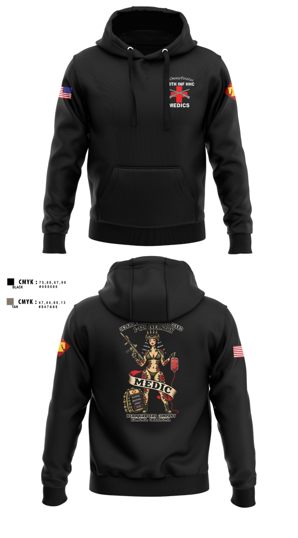 Hoodie, 179 HHC Medics, National Guard, Teamtime, Team time, sublimation, custom sports apparel, team uniforms, spirit wear, spiritwear, sports uniforms, custom shirts, team store, custom team store, fundraiser sports, apparel fundraiser