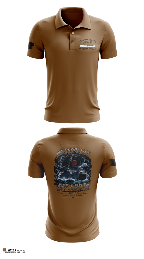 Short Sleeve Performance Polo, MSV(L) 01, Army, Teamtime, Team time, sublimation, custom sports apparel, team uniforms, spirit wear, spiritwear, sports uniforms, custom shirts, team store, custom team store, fundraiser sports, apparel fundraiser