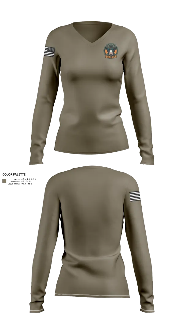 Womens Long Sleeve Vneck Shirt, MCAT 1220, , Teamtime, Team time, sublimation, custom sports apparel, team uniforms, spirit wear, spiritwear, sports uniforms, custom shirts, team store, custom team store, fundraiser sports, apparel fundraiser