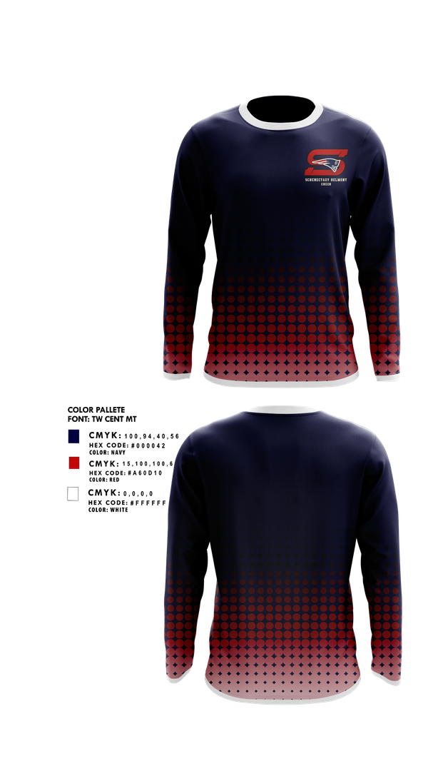 Long Sleeve Performance Shirt, Schenectady Belmont Football & Cheer, , Teamtime, Team time, sublimation, custom sports apparel, team uniforms, spirit wear, spiritwear, sports uniforms, custom shirts, team store, custom team store, fundraiser sports, apparel fundraiser