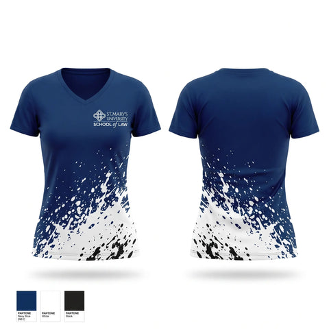 Womens Short Sleeve Vneck Shirt, St. Mary’s University School of Law, EMS/EMT, Teamtime, Team time, sublimation, custom sports apparel, team uniforms, spirit wear, spiritwear, sports uniforms, custom shirts, team store, custom team store, fundraiser sports, apparel fundraiser