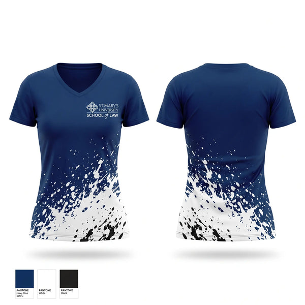 Womens Short Sleeve Vneck Shirt, St. Mary’s University School of Law, EMS/EMT, Teamtime, Team time, sublimation, custom sports apparel, team uniforms, spirit wear, spiritwear, sports uniforms, custom shirts, team store, custom team store, fundraiser sports, apparel fundraiser