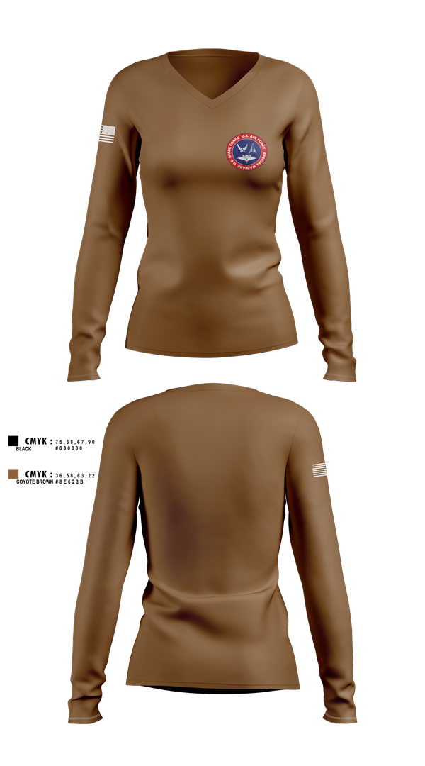Womens Long Sleeve Vneck Shirt, 332 RCS, , Teamtime, Team time, sublimation, custom sports apparel, team uniforms, spirit wear, spiritwear, sports uniforms, custom shirts, team store, custom team store, fundraiser sports, apparel fundraiser