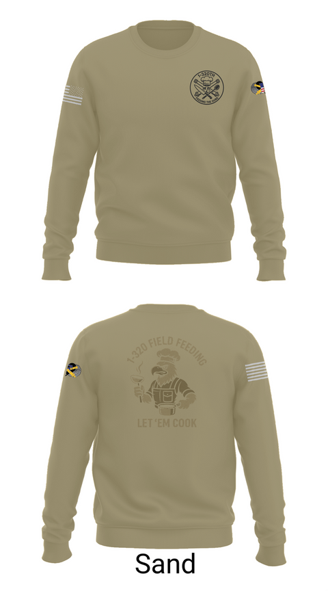 Crew Neck Sweatshirt, 1-320th, , Teamtime, Team time, sublimation, custom sports apparel, team uniforms, spirit wear, spiritwear, sports uniforms, custom shirts, team store, custom team store, fundraiser sports, apparel fundraiser