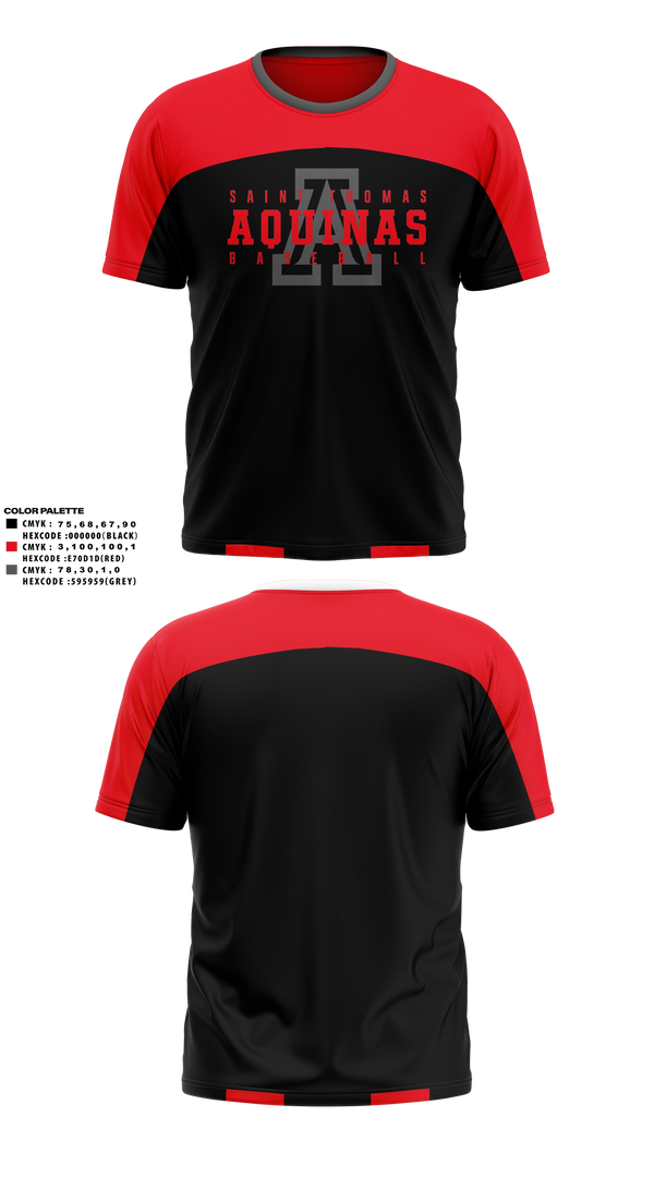Short Sleeve Performance Shirt, St. Thomas Aquinas, Baseball, Teamtime, Team time, sublimation, custom sports apparel, team uniforms, spirit wear, spiritwear, sports uniforms, custom shirts, team store, custom team store, fundraiser sports, apparel fundraiser