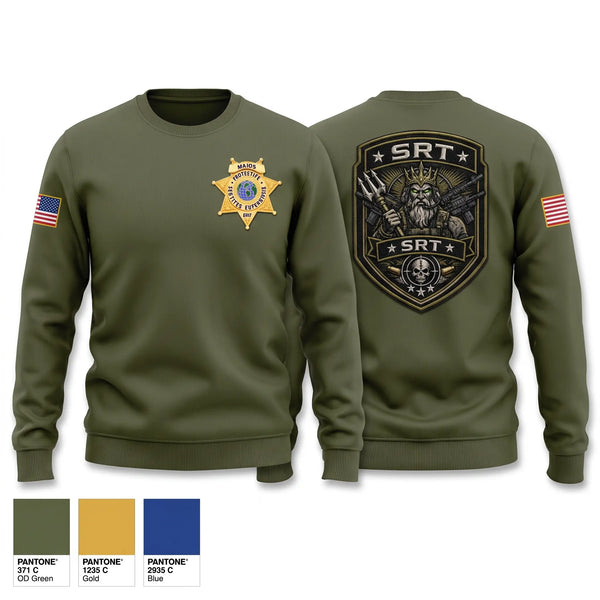 Crew Neck Sweatshirt, STARS, Police, Teamtime, Team time, sublimation, custom sports apparel, team uniforms, spirit wear, spiritwear, sports uniforms, custom shirts, team store, custom team store, fundraiser sports, apparel fundraiser