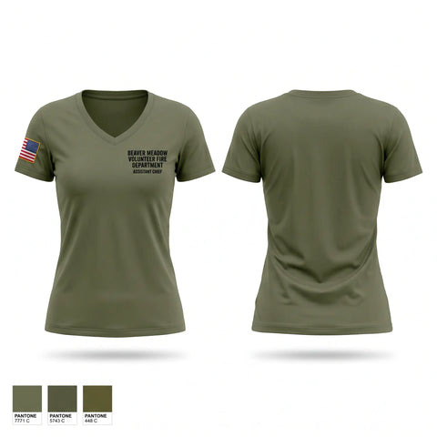 Womens Short Sleeve Vneck Shirt, Beaver meadow volunteer fire department, Fire Department, Teamtime, Team time, sublimation, custom sports apparel, team uniforms, spirit wear, spiritwear, sports uniforms, custom shirts, team store, custom team store, fundraiser sports, apparel fundraiser