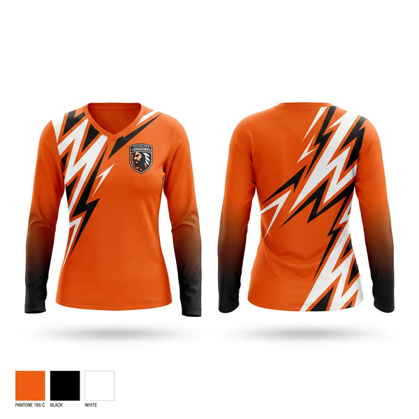 Womens Long Sleeve Vneck Shirt, The Philadelphia Tomahawks, Men's Basketball, Teamtime, Team time, sublimation, custom sports apparel, team uniforms, spirit wear, spiritwear, sports uniforms, custom shirts, team store, custom team store, fundraiser sports, apparel fundraiser