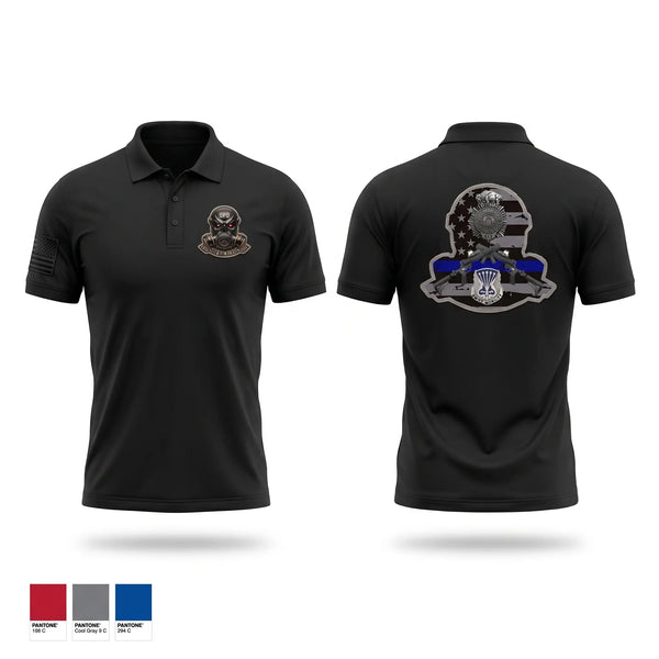 Short Sleeve Performance Polo, RDF Chemical Munitions Team, Police, Teamtime, Team time, sublimation, custom sports apparel, team uniforms, spirit wear, spiritwear, sports uniforms, custom shirts, team store, custom team store, fundraiser sports, apparel fundraiser