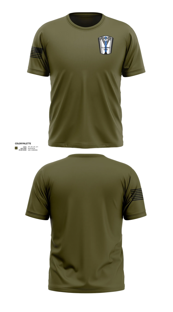 Old School Cotton Feel Shirt, Flushing Police Department, Police, Teamtime, Team time, sublimation, custom sports apparel, team uniforms, spirit wear, spiritwear, sports uniforms, custom shirts, team store, custom team store, fundraiser sports, apparel fundraiser