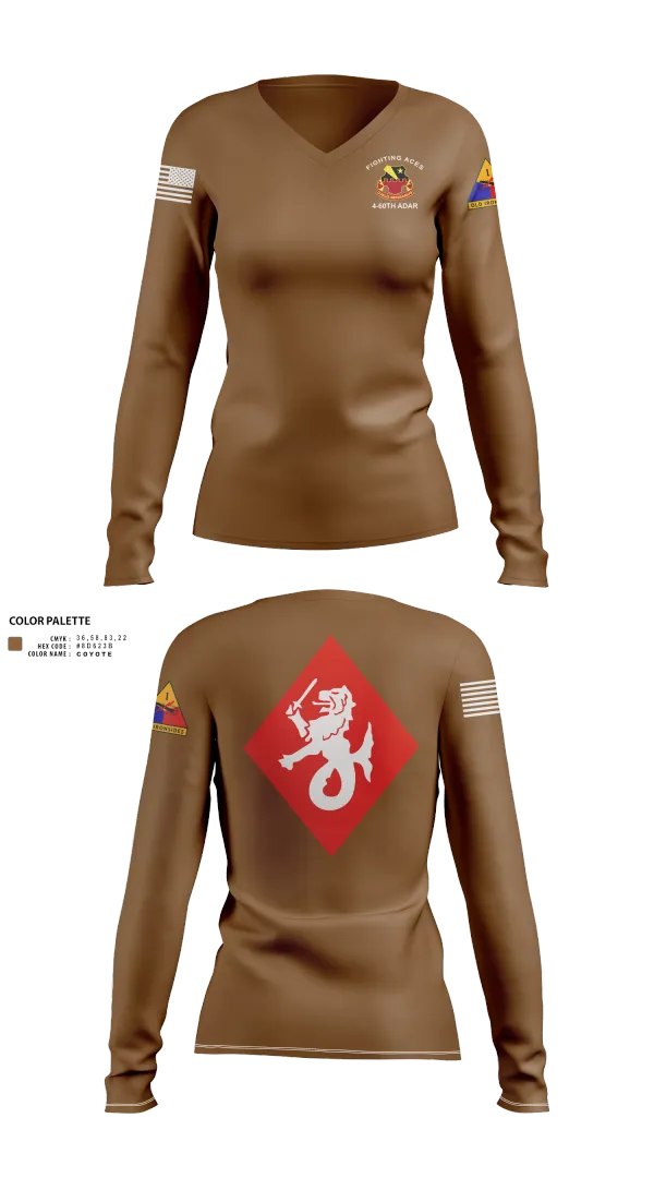 Womens Long Sleeve Vneck Shirt, , Army, Teamtime, Team time, sublimation, custom sports apparel, team uniforms, spirit wear, spiritwear, sports uniforms, custom shirts, team store, custom team store, fundraiser sports, apparel fundraiser