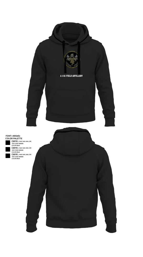 Hoodie, A 1/111 Field Artillery, , Teamtime, Team time, sublimation, custom sports apparel, team uniforms, spirit wear, spiritwear, sports uniforms, custom shirts, team store, custom team store, fundraiser sports, apparel fundraiser
