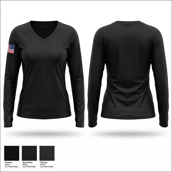 Womens Long Sleeve Vneck Shirt, Adairsville Police Department, Police, Teamtime, Team time, sublimation, custom sports apparel, team uniforms, spirit wear, spiritwear, sports uniforms, custom shirts, team store, custom team store, fundraiser sports, apparel fundraiser