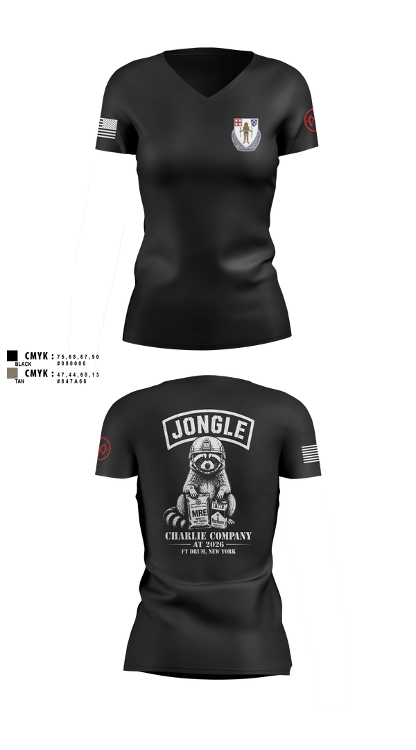 Womens Short Sleeve Vneck Shirt, 1/182 1st Platoon, National Guard, Teamtime, Team time, sublimation, custom sports apparel, team uniforms, spirit wear, spiritwear, sports uniforms, custom shirts, team store, custom team store, fundraiser sports, apparel fundraiser