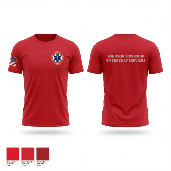 Short Sleeve Performance Shirt, Windsor Township Emergency Services, Fire Department, Teamtime, Team time, sublimation, custom sports apparel, team uniforms, spirit wear, spiritwear, sports uniforms, custom shirts, team store, custom team store, fundraiser sports, apparel fundraiser