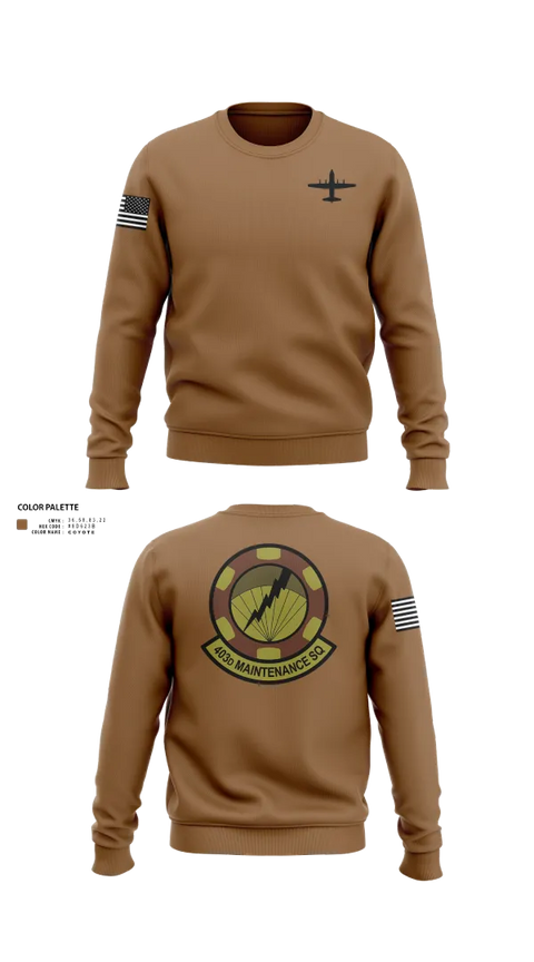 Crew Neck Sweatshirt, 403 Maintenance Sqd, Air Force, Teamtime, Team time, sublimation, custom sports apparel, team uniforms, spirit wear, spiritwear, sports uniforms, custom shirts, team store, custom team store, fundraiser sports, apparel fundraiser