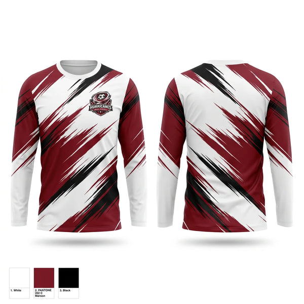 Long Sleeve Performance Shirt, Hurricanes, Men's Soccer, Teamtime, Team time, sublimation, custom sports apparel, team uniforms, spirit wear, spiritwear, sports uniforms, custom shirts, team store, custom team store, fundraiser sports, apparel fundraiser