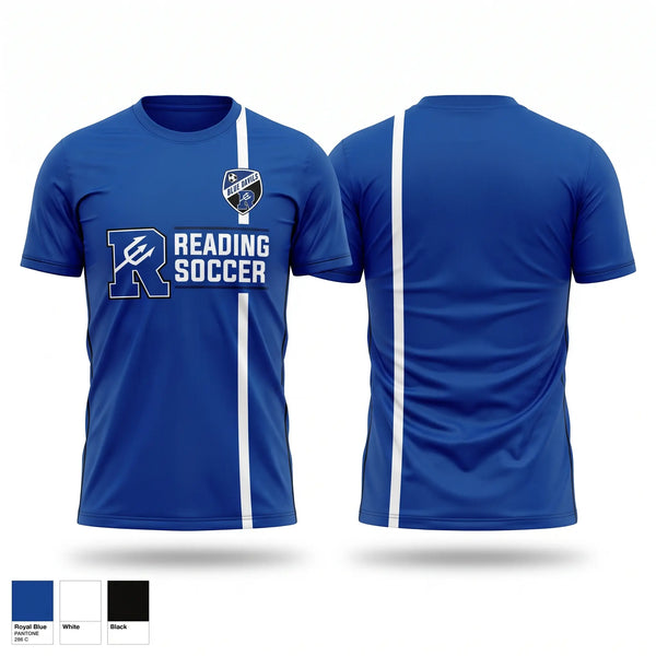 Mens Soccer Jersey, Reading Blue Devils, Men's Soccer, Teamtime, Team time, sublimation, custom sports apparel, team uniforms, spirit wear, spiritwear, sports uniforms, custom shirts, team store, custom team store, fundraiser sports, apparel fundraiser