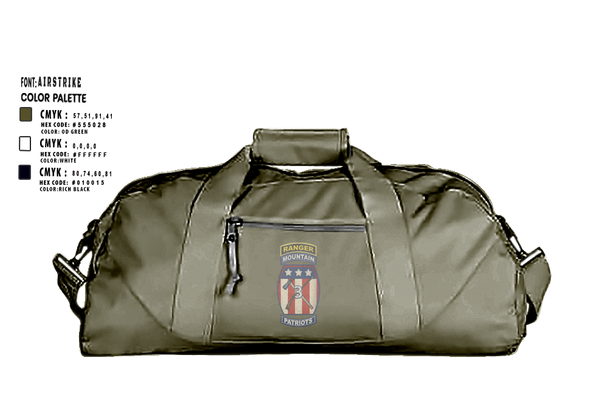 Duffle Bag, 2-47 infantry 3rd BRG 10th MTN, Army, Teamtime, Team time, sublimation, custom sports apparel, team uniforms, spirit wear, spiritwear, sports uniforms, custom shirts, team store, custom team store, fundraiser sports, apparel fundraiser