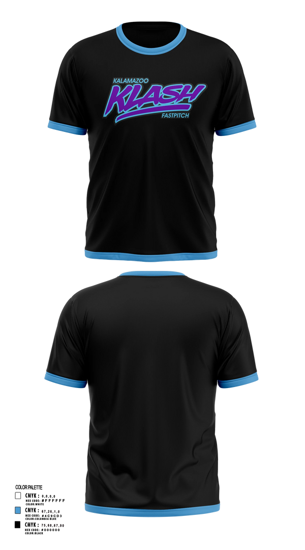 Short Sleeve Performance Shirt, Kalamazoo Klash, Softball, Teamtime, Team time, sublimation, custom sports apparel, team uniforms, spirit wear, spiritwear, sports uniforms, custom shirts, team store, custom team store, fundraiser sports, apparel fundraiser