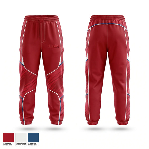 Sweatpants, Huskies, Men's Basketball, Teamtime, Team time, sublimation, custom sports apparel, team uniforms, spirit wear, spiritwear, sports uniforms, custom shirts, team store, custom team store, fundraiser sports, apparel fundraiser