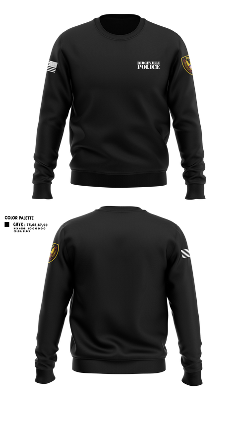 Crew Neck Sweatshirt, Ridgeville Police, Police, Teamtime, Team time, sublimation, custom sports apparel, team uniforms, spirit wear, spiritwear, sports uniforms, custom shirts, team store, custom team store, fundraiser sports, apparel fundraiser