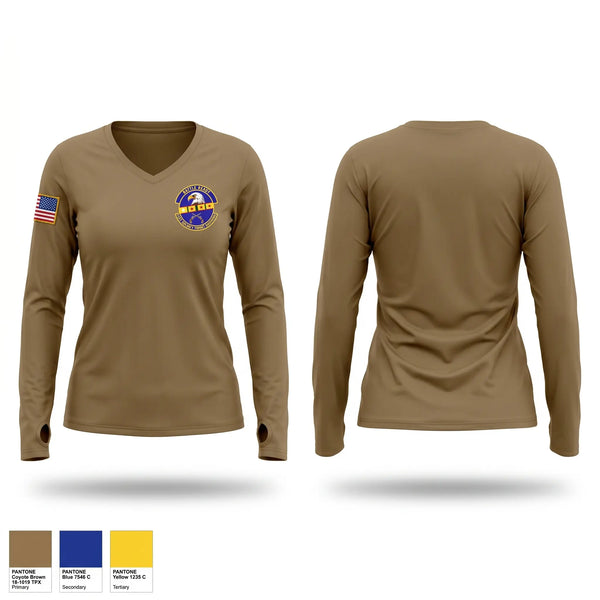 Womens Long Sleeve Vneck Shirt, 633 SFS The best section S3T, Air Force, Teamtime, Team time, sublimation, custom sports apparel, team uniforms, spirit wear, spiritwear, sports uniforms, custom shirts, team store, custom team store, fundraiser sports, apparel fundraiser