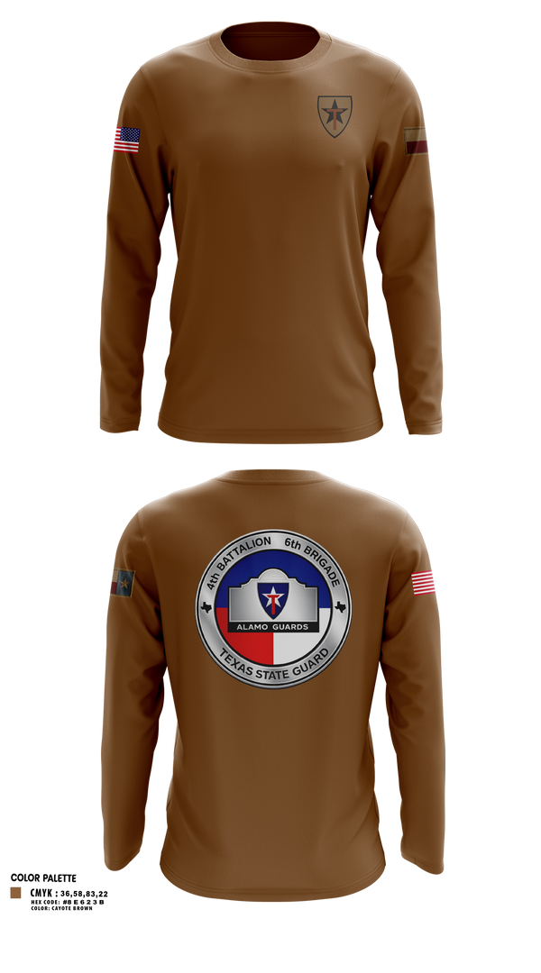 Long Sleeve Performance Shirt, Alamo guards, Army, Teamtime, Team time, sublimation, custom sports apparel, team uniforms, spirit wear, spiritwear, sports uniforms, custom shirts, team store, custom team store, fundraiser sports, apparel fundraiser
