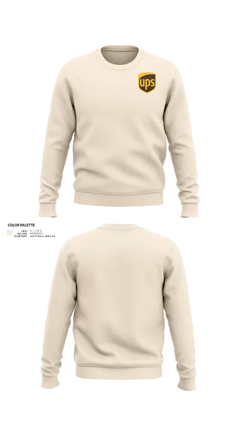 Crew Neck Sweatshirt, UPS, , Teamtime, Team time, sublimation, custom sports apparel, team uniforms, spirit wear, spiritwear, sports uniforms, custom shirts, team store, custom team store, fundraiser sports, apparel fundraiser