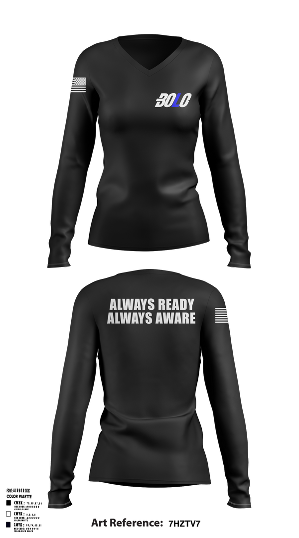 Womens Long Sleeve Vneck Shirt, BadgeBanter, Police, Teamtime, Team time, sublimation, custom sports apparel, team uniforms, spirit wear, spiritwear, sports uniforms, custom shirts, team store, custom team store, fundraiser sports, apparel fundraiser