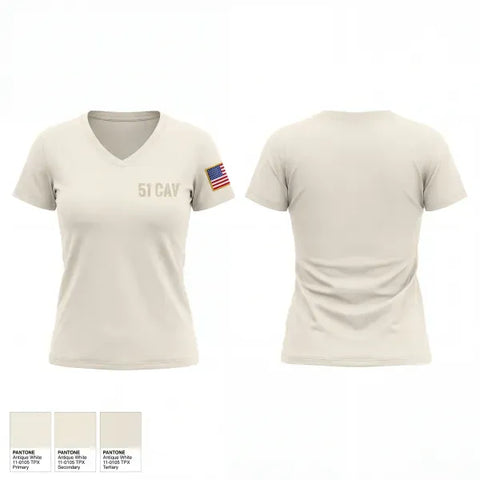 Womens Short Sleeve Vneck Shirt, 5-1 cav, Army, Teamtime, Team time, sublimation, custom sports apparel, team uniforms, spirit wear, spiritwear, sports uniforms, custom shirts, team store, custom team store, fundraiser sports, apparel fundraiser