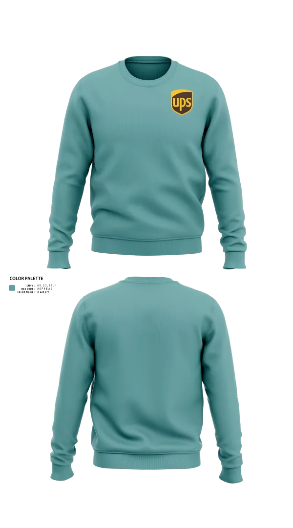 Crew Neck Sweatshirt, UPS, , Teamtime, Team time, sublimation, custom sports apparel, team uniforms, spirit wear, spiritwear, sports uniforms, custom shirts, team store, custom team store, fundraiser sports, apparel fundraiser