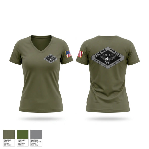 Womens Short Sleeve Vneck Shirt, SWAT, Police, Teamtime, Team time, sublimation, custom sports apparel, team uniforms, spirit wear, spiritwear, sports uniforms, custom shirts, team store, custom team store, fundraiser sports, apparel fundraiser