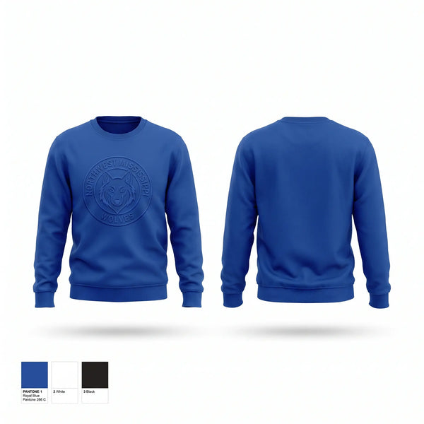 Crew Neck Sweatshirt, Northwest Mississippi Wolves, Men's Basketball, Teamtime, Team time, sublimation, custom sports apparel, team uniforms, spirit wear, spiritwear, sports uniforms, custom shirts, team store, custom team store, fundraiser sports, apparel fundraiser