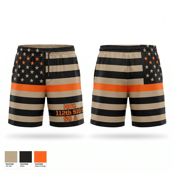 Athletic Shorts With Pockets, HHC 112th SIG BN (SO) (A), Army, Teamtime, Team time, sublimation, custom sports apparel, team uniforms, spirit wear, spiritwear, sports uniforms, custom shirts, team store, custom team store, fundraiser sports, apparel fundraiser