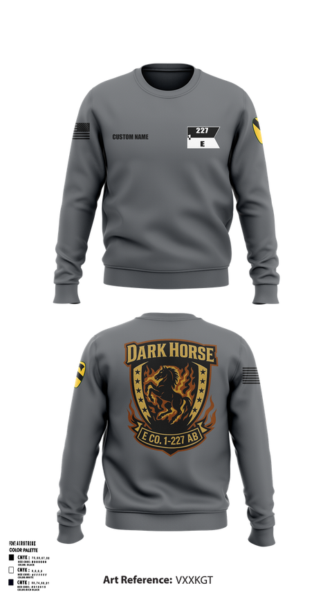 Crew Neck Sweatshirt, Echo Company, 1-227 AB, 1ACB, 1CD, , Teamtime, Team time, sublimation, custom sports apparel, team uniforms, spirit wear, spiritwear, sports uniforms, custom shirts, team store, custom team store, fundraiser sports, apparel fundraiser