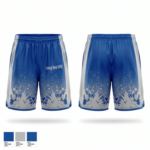 Mens Basketball Shorts, Long live Will, Men's Basketball, Teamtime, Team time, sublimation, custom sports apparel, team uniforms, spirit wear, spiritwear, sports uniforms, custom shirts, team store, custom team store, fundraiser sports, apparel fundraiser