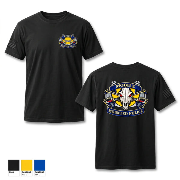Old School Cotton Feel Shirt, Mounted Mobile Unit, Police, Teamtime, Team time, sublimation, custom sports apparel, team uniforms, spirit wear, spiritwear, sports uniforms, custom shirts, team store, custom team store, fundraiser sports, apparel fundraiser