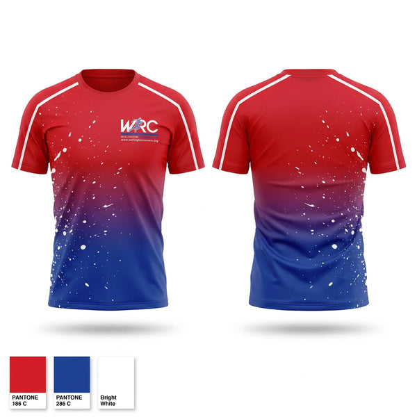 Soft Poly Tee Cotton Like Feel, Wellington Runners Club, Spirit Store, Teamtime, Team time, sublimation, custom sports apparel, team uniforms, spirit wear, spiritwear, sports uniforms, custom shirts, team store, custom team store, fundraiser sports, apparel fundraiser