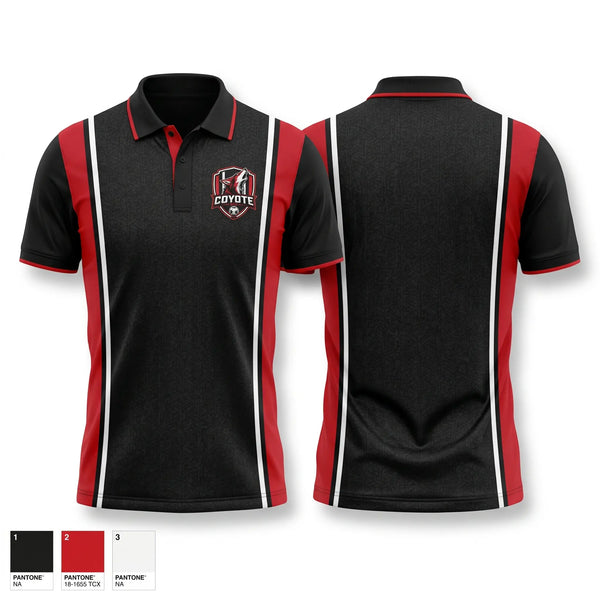 Short Sleeve Performance Polo, Los Coyotes, Men's Soccer, Teamtime, Team time, sublimation, custom sports apparel, team uniforms, spirit wear, spiritwear, sports uniforms, custom shirts, team store, custom team store, fundraiser sports, apparel fundraiser
