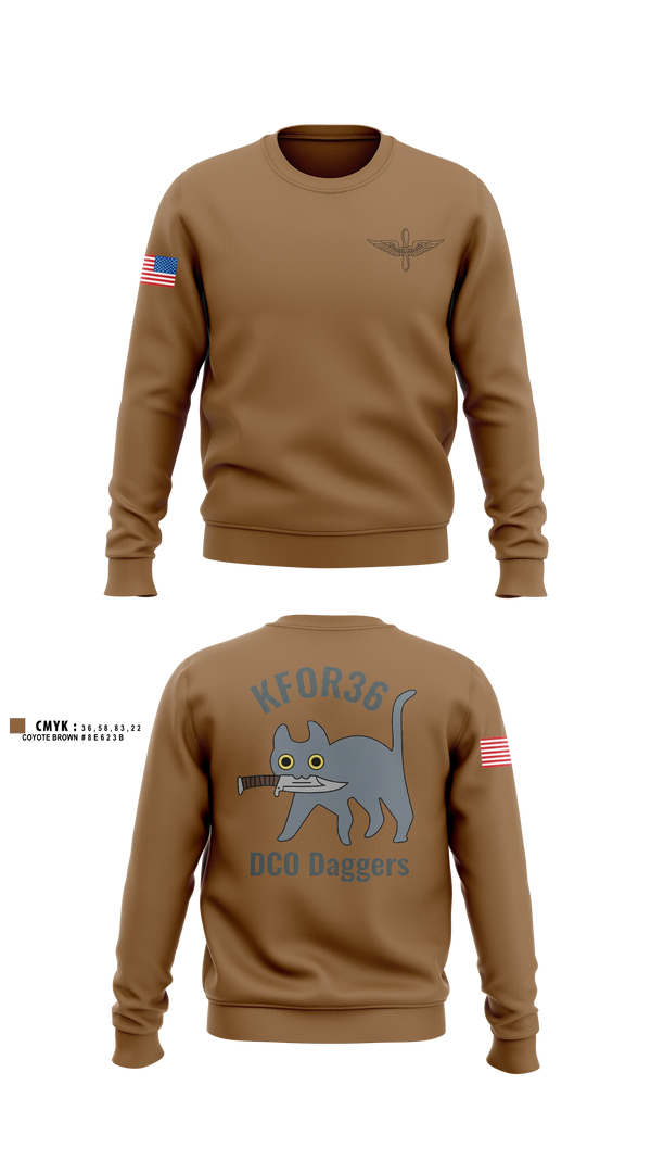Crew Neck Sweatshirt, DCO Daggers, National Guard, Teamtime, Team time, sublimation, custom sports apparel, team uniforms, spirit wear, spiritwear, sports uniforms, custom shirts, team store, custom team store, fundraiser sports, apparel fundraiser