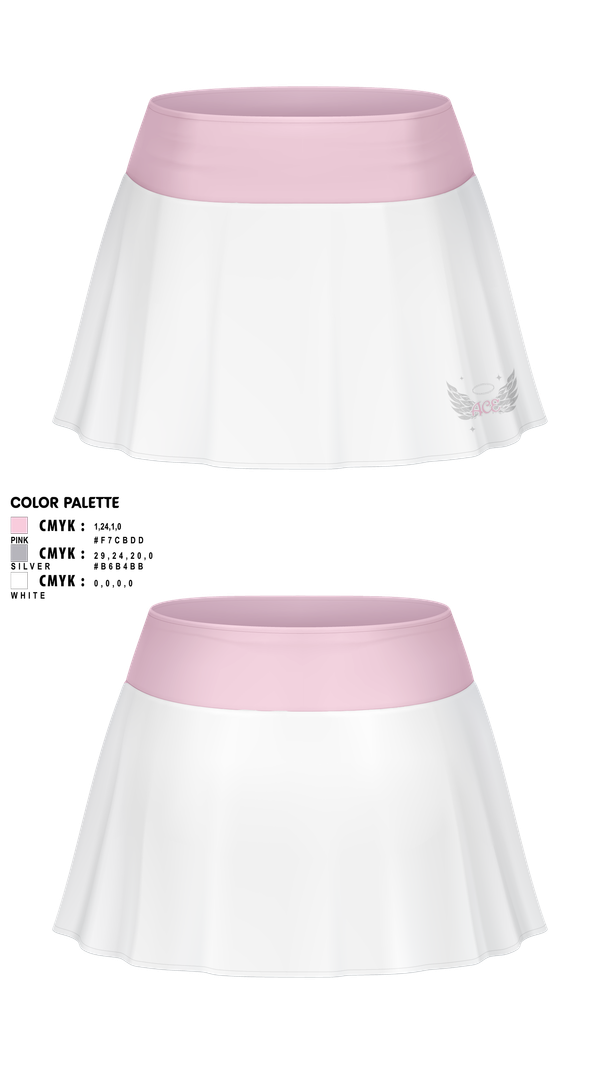Skort, ACE Angel CHEER Elite, Cheer, Teamtime, Team time, sublimation, custom sports apparel, team uniforms, spirit wear, spiritwear, sports uniforms, custom shirts, team store, custom team store, fundraiser sports, apparel fundraiser