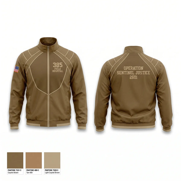 Windbreaker, 385 Field Hospital, Army, Teamtime, Team time, sublimation, custom sports apparel, team uniforms, spirit wear, spiritwear, sports uniforms, custom shirts, team store, custom team store, fundraiser sports, apparel fundraiser