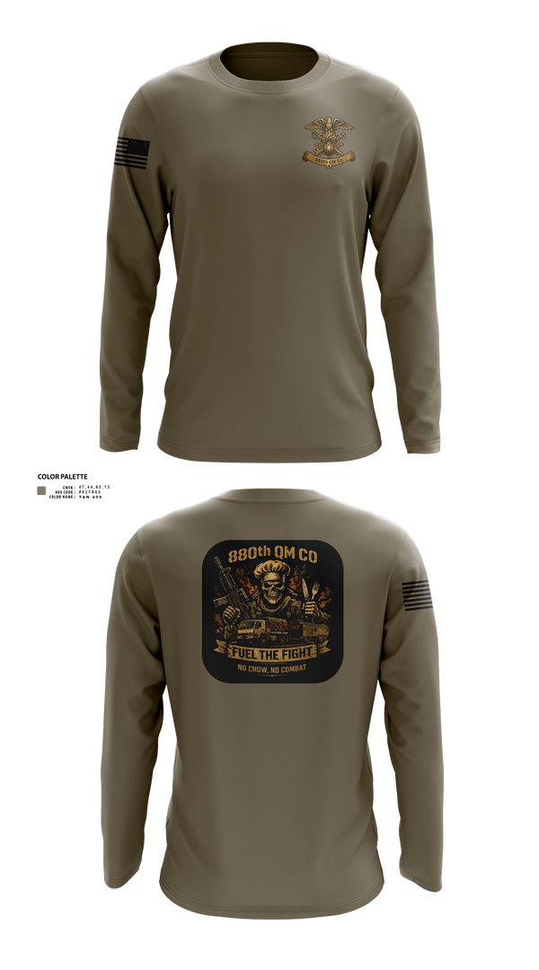 Long Sleeve Performance Shirt, 880th QM CO, Army, Teamtime, Team time, sublimation, custom sports apparel, team uniforms, spirit wear, spiritwear, sports uniforms, custom shirts, team store, custom team store, fundraiser sports, apparel fundraiser