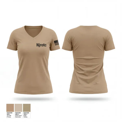 Womens Short Sleeve Vneck Shirt, Njrotc, Navy, Teamtime, Team time, sublimation, custom sports apparel, team uniforms, spirit wear, spiritwear, sports uniforms, custom shirts, team store, custom team store, fundraiser sports, apparel fundraiser